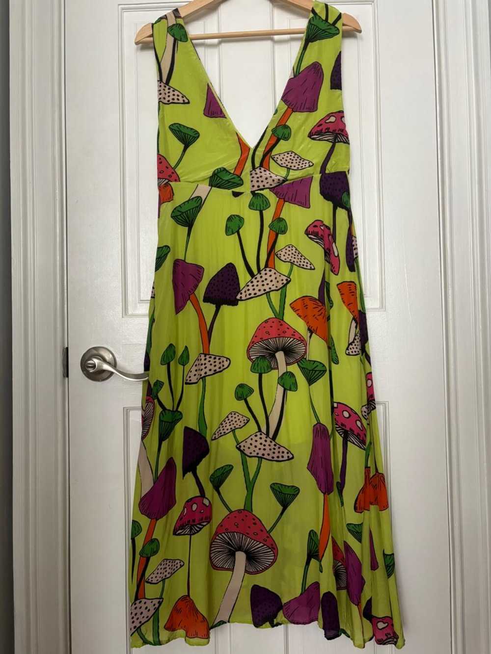 Farm Rio Lime mushrooms midi dress (L) | Used,… - image 3