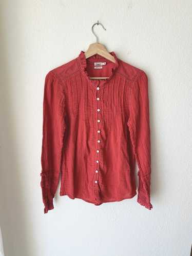 Faherty Willa Top in Carmine (M) | Used, Secondhan