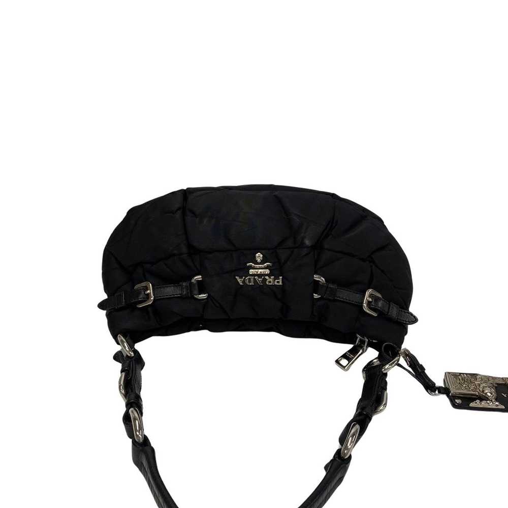 Nappa-Trimmed Tessuto Gaufre Shoulder Bag - '10s - image 6