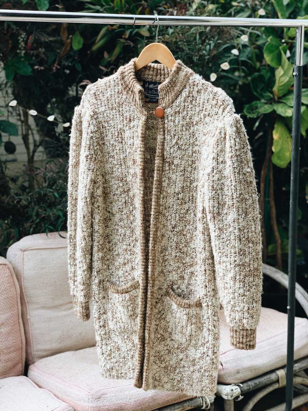 Le Chois 80s Long Sweater Coat (L) | Used,… - image 4