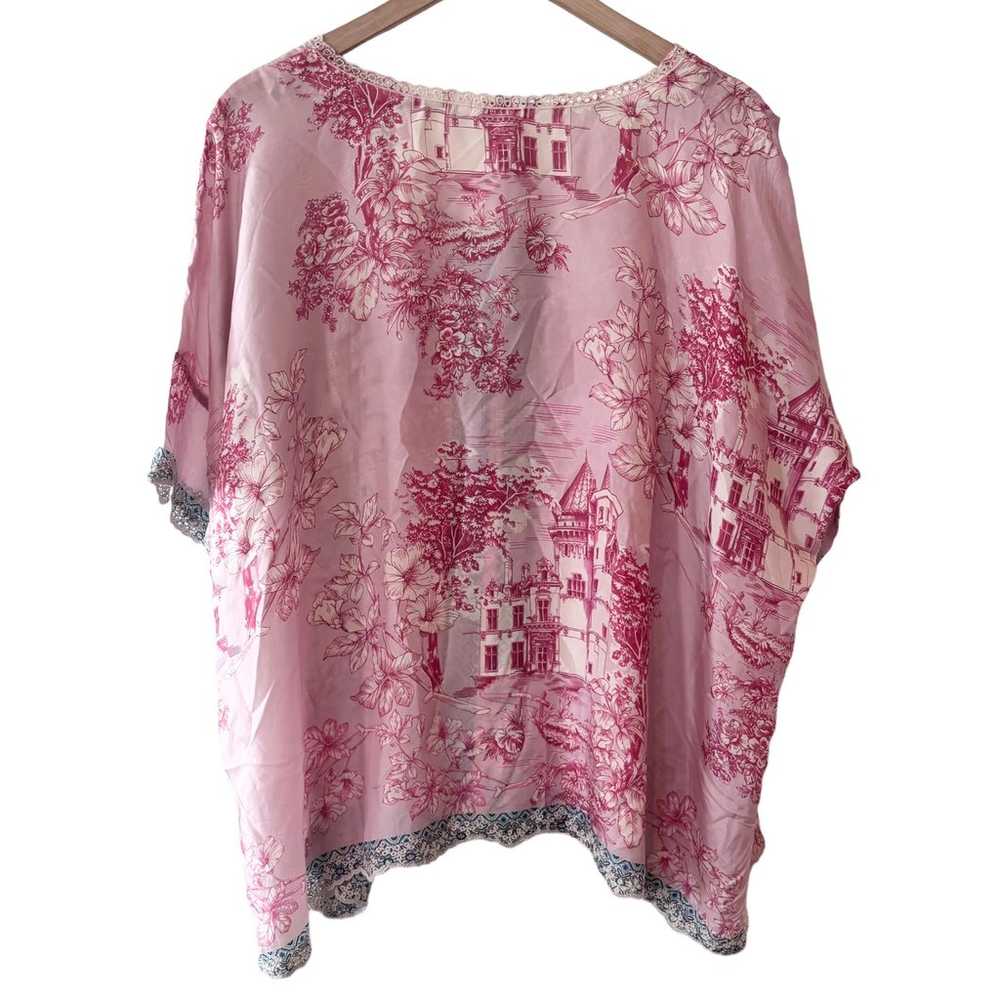 Women’s Johnny Was pink Halsey Silk Toile Print E… - image 6
