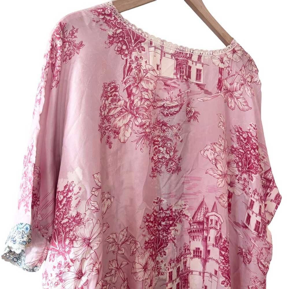 Women’s Johnny Was pink Halsey Silk Toile Print E… - image 7