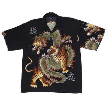 Vintage Western Max Dragon & Tiger AOP Shirt - image 1