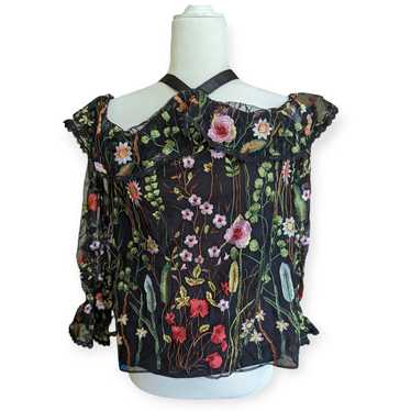 Alexis Kylie Embroidered Floral Garden Top Cottage