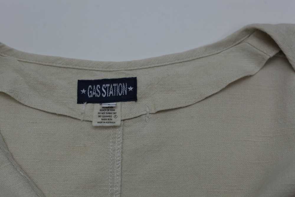 Vintage Gas Station Linen Vest - image 3