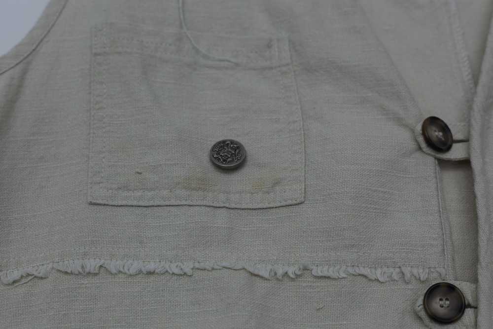 Vintage Gas Station Linen Vest - image 4