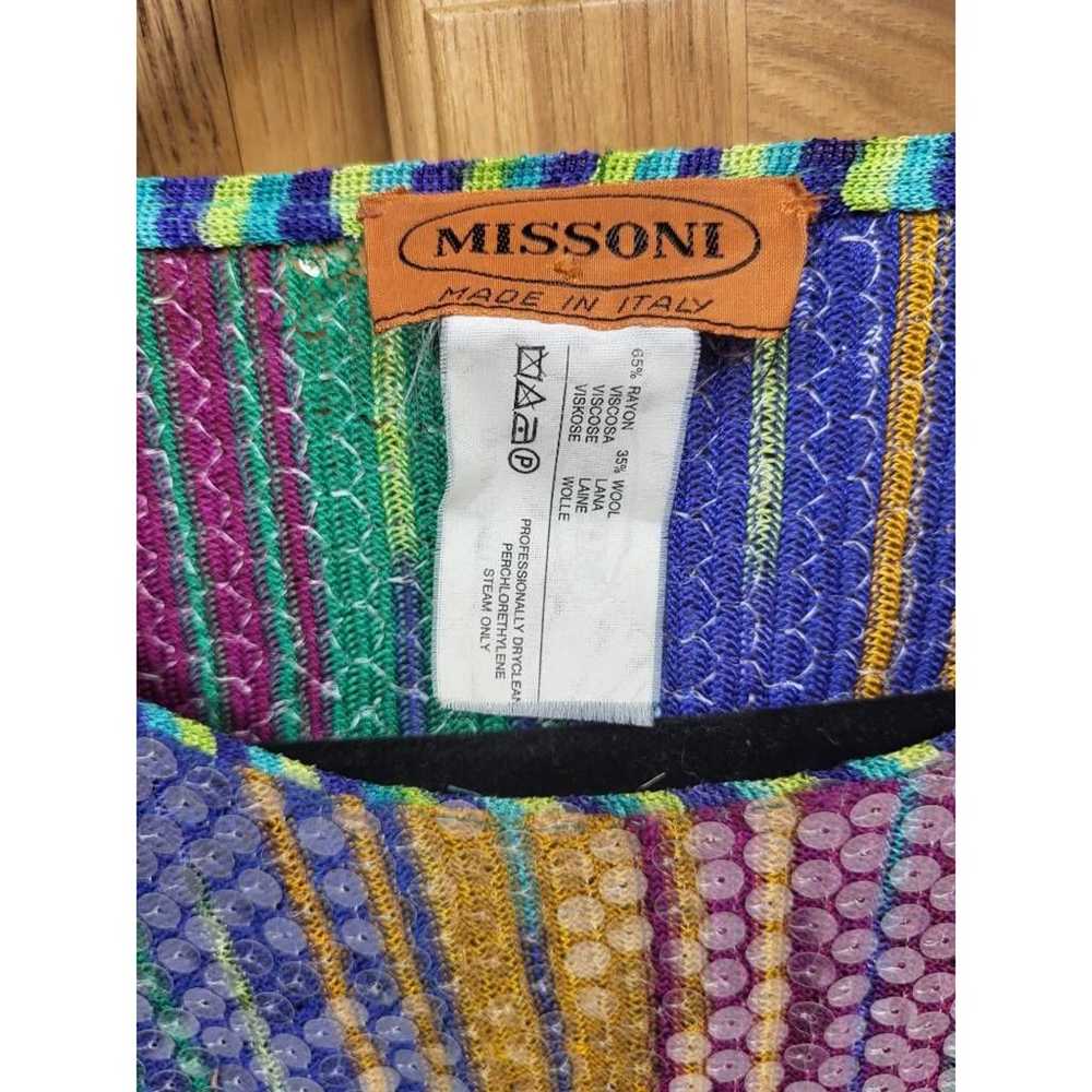 Missoni Womens Blouse Multicolor Striped Long Sle… - image 5