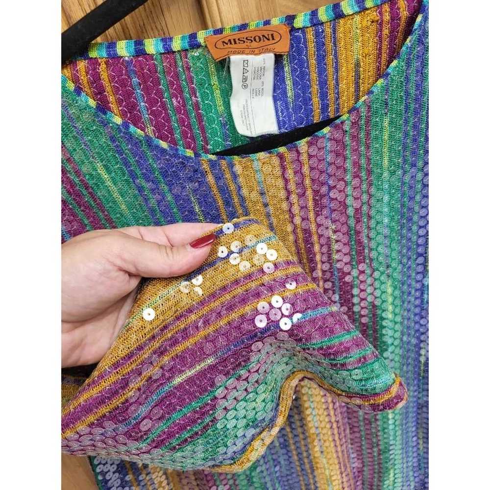 Missoni Womens Blouse Multicolor Striped Long Sle… - image 6