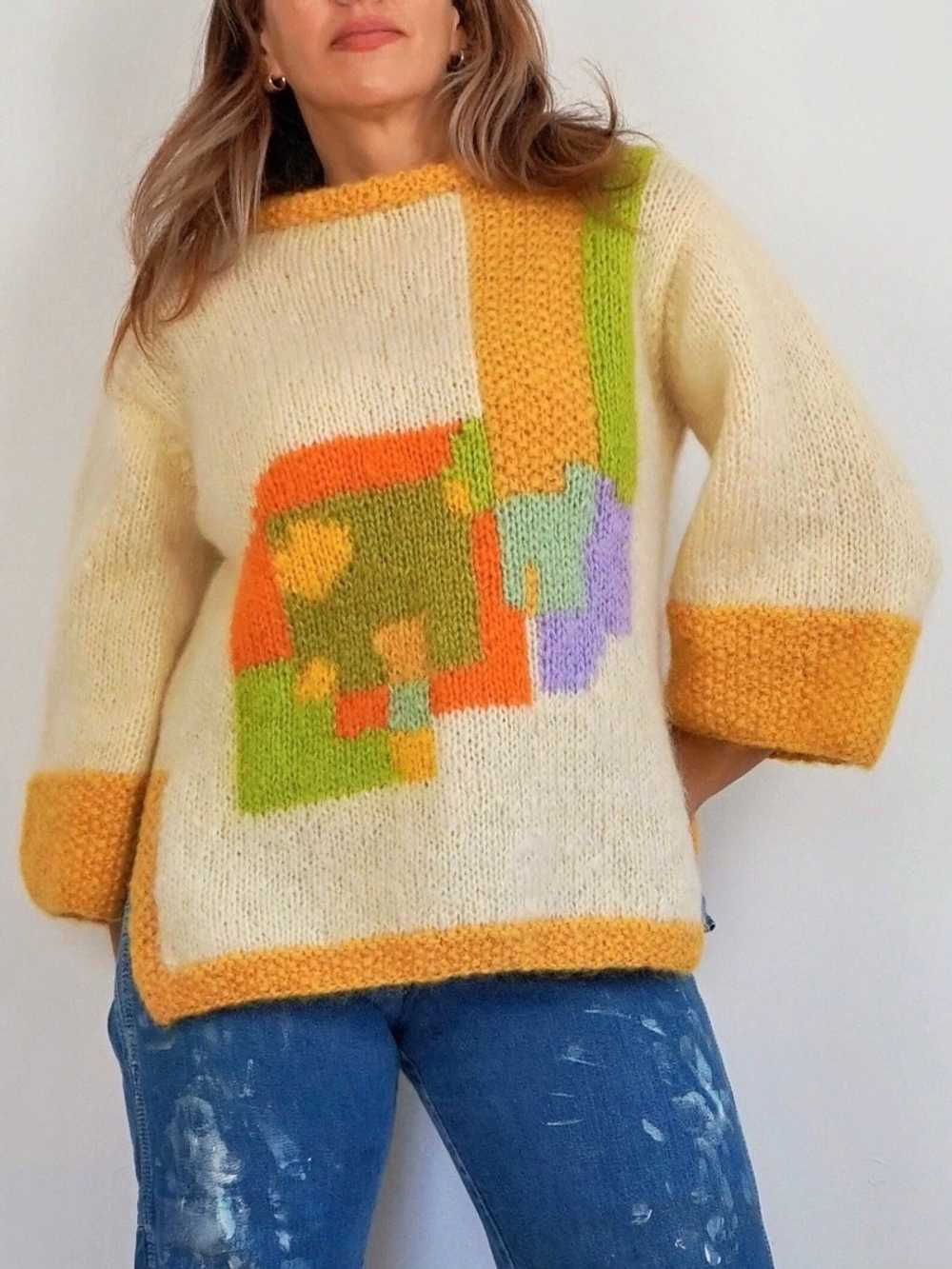 Handknit Mohair Sweater - image 2