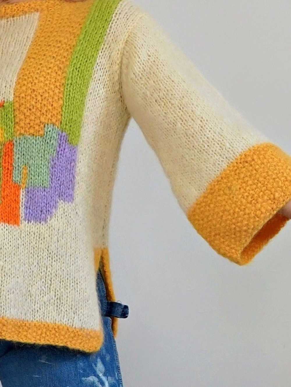 Handknit Mohair Sweater - image 4