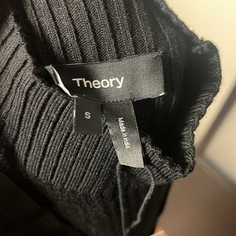 Theory Women's Black Urban Leather Sleeveless Rib… - image 7