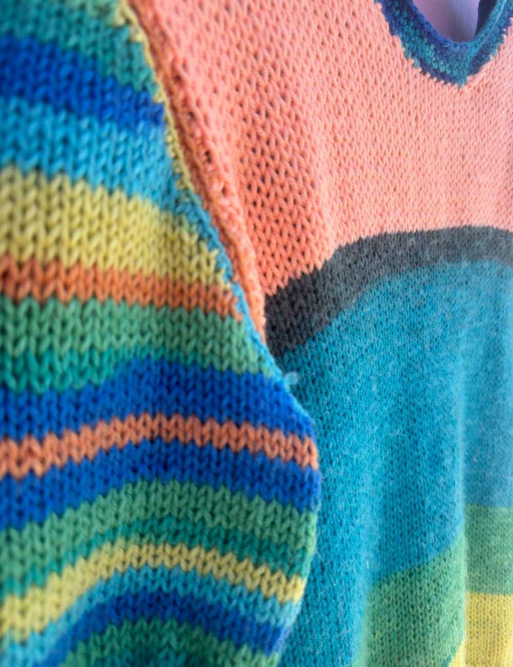 COLORFUL KNIT CROP SLEEVE SWEATER - image 4