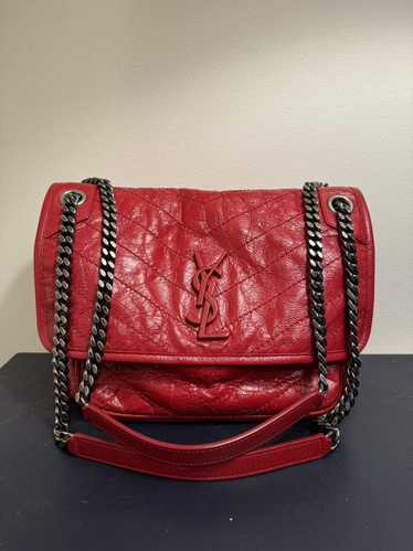 Saint Laurent Paris YSL Medium Red Niki Bag