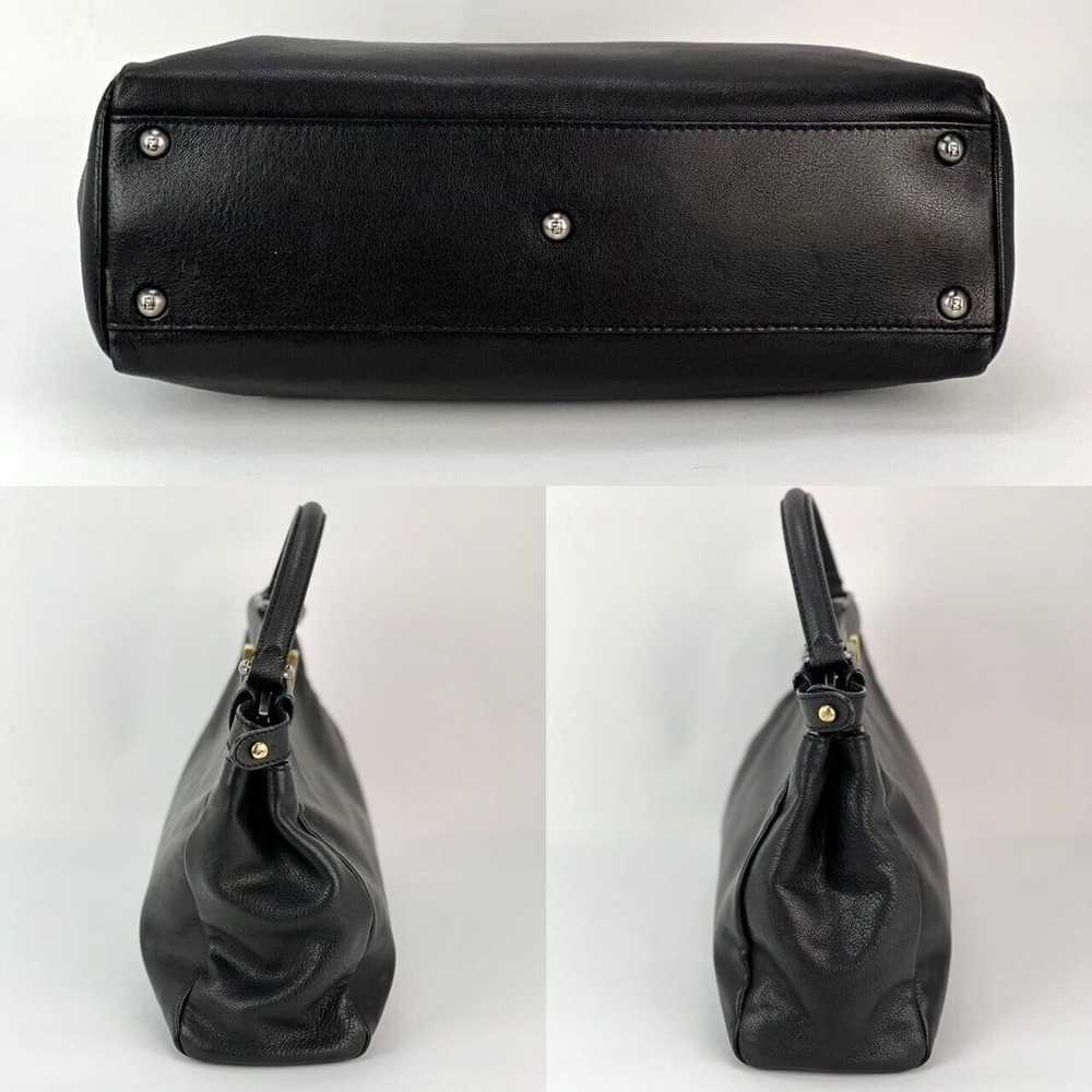 Fendi Black Iconic Peekaboo Zucca Lined Leather M… - image 5