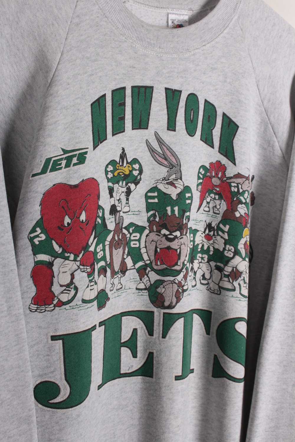 90's Looney Tunes New York Jets Sweatshirt Large - image 2