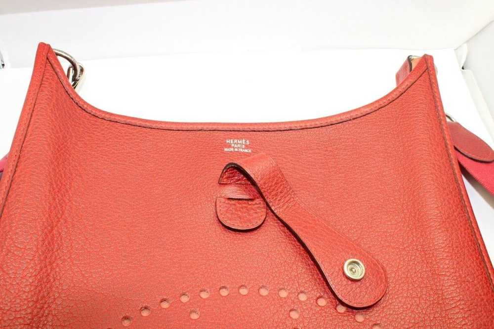 Authentic! Hermes Evelyne Brick Red Clemence Leat… - image 10