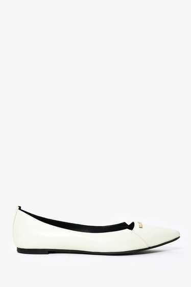 McQ by Alexander McQueen Cream Leather Pointed Toe
