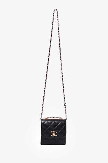 Pre-Loved Chanel™ 2021 Black Lambskin Mini Trendy… - image 1