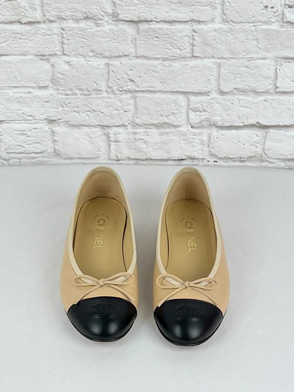 Chanel Lambskin Ballerina Flats, Size 38.5/US 8, … - image 2