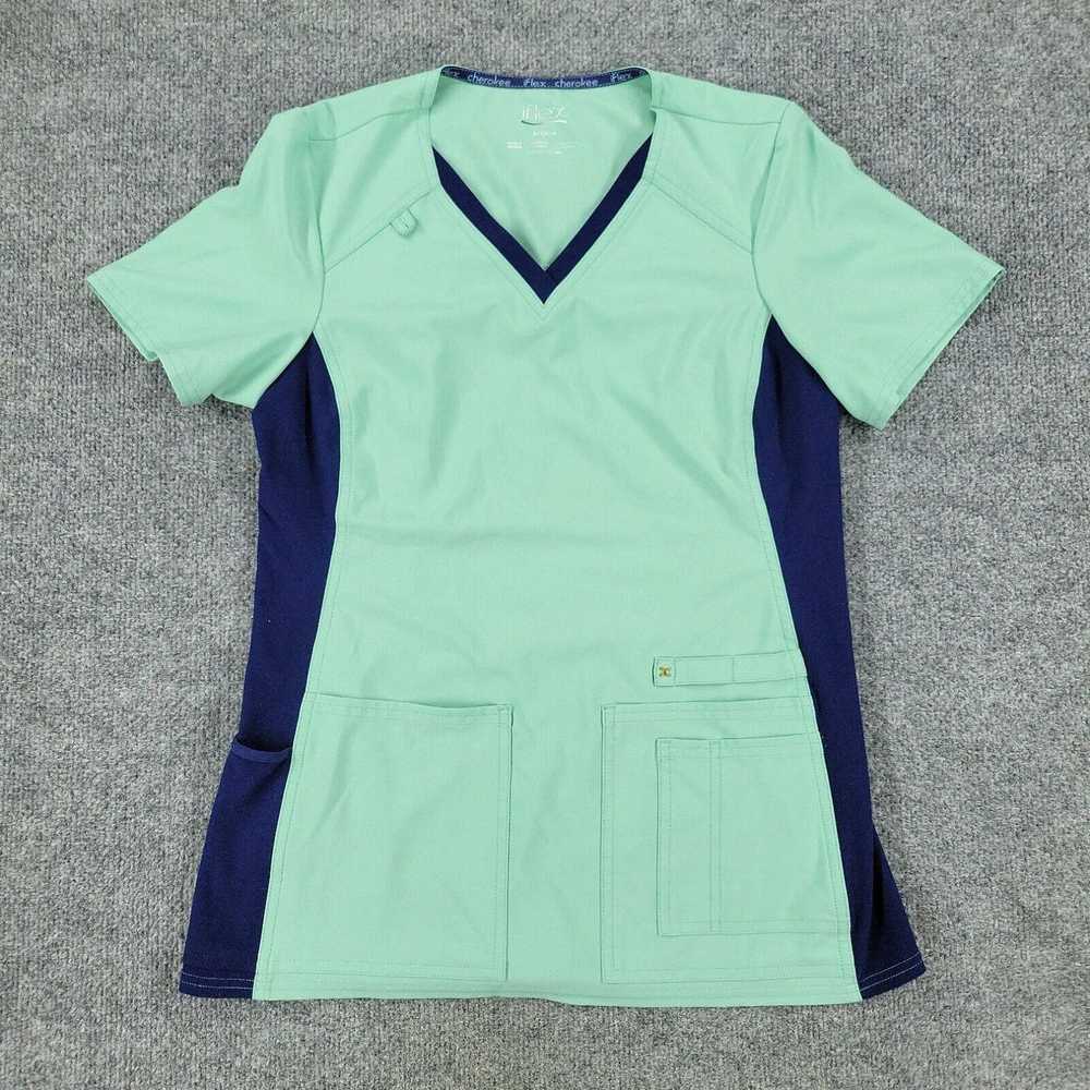 Cherokee Cherokee Scrub Top Shirt Women's Small G… - image 1