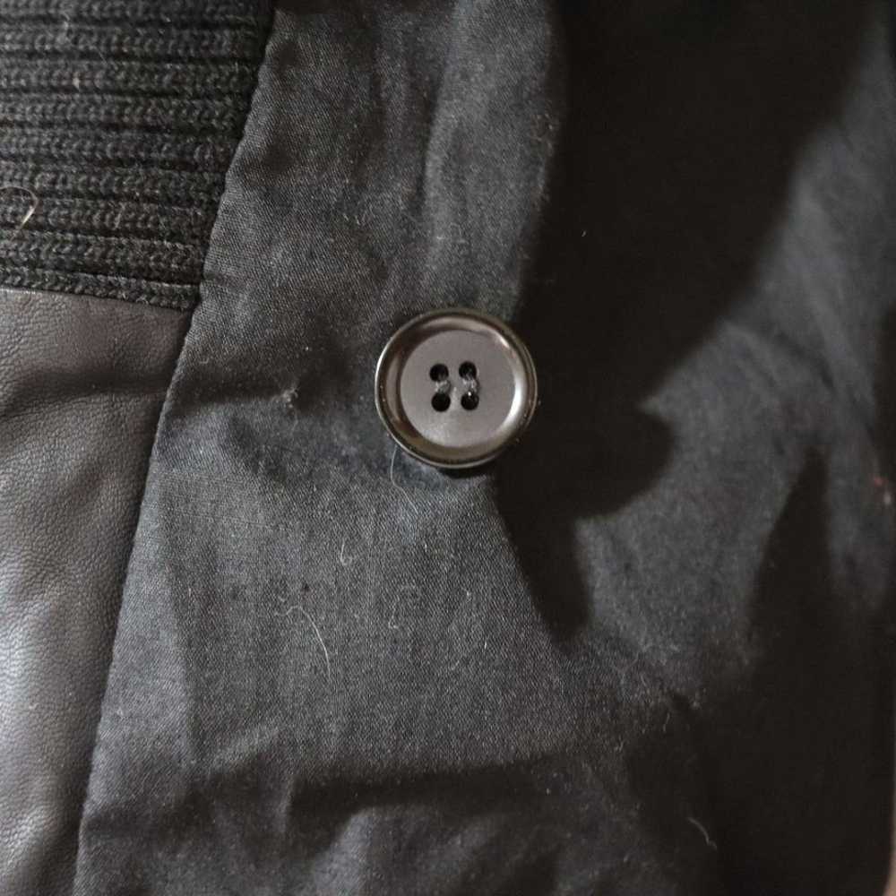 Free People Black Pleather Moto Zip Jacket Small - image 6