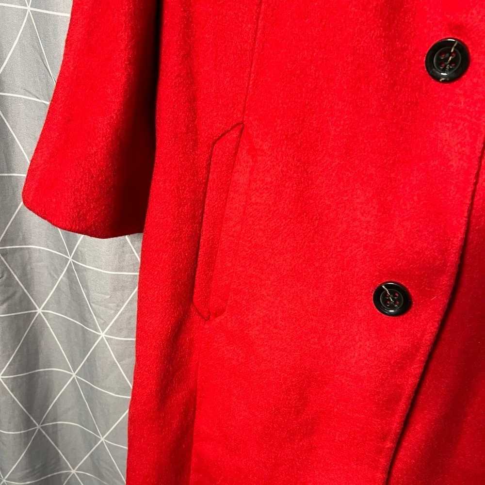 Anthropologie Elevenses Wool Blend Red Coat- Small - image 2