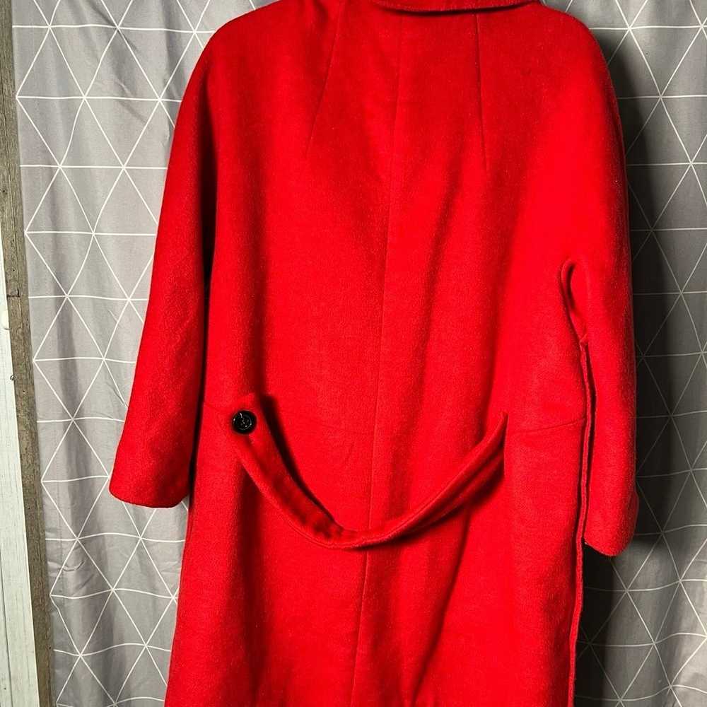 Anthropologie Elevenses Wool Blend Red Coat- Small - image 5