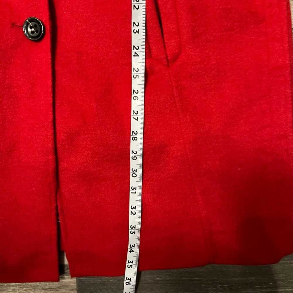 Anthropologie Elevenses Wool Blend Red Coat- Small - image 7