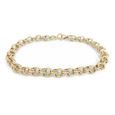 Vintage 1950's Open Link Bracelet for Charms 14K … - image 1