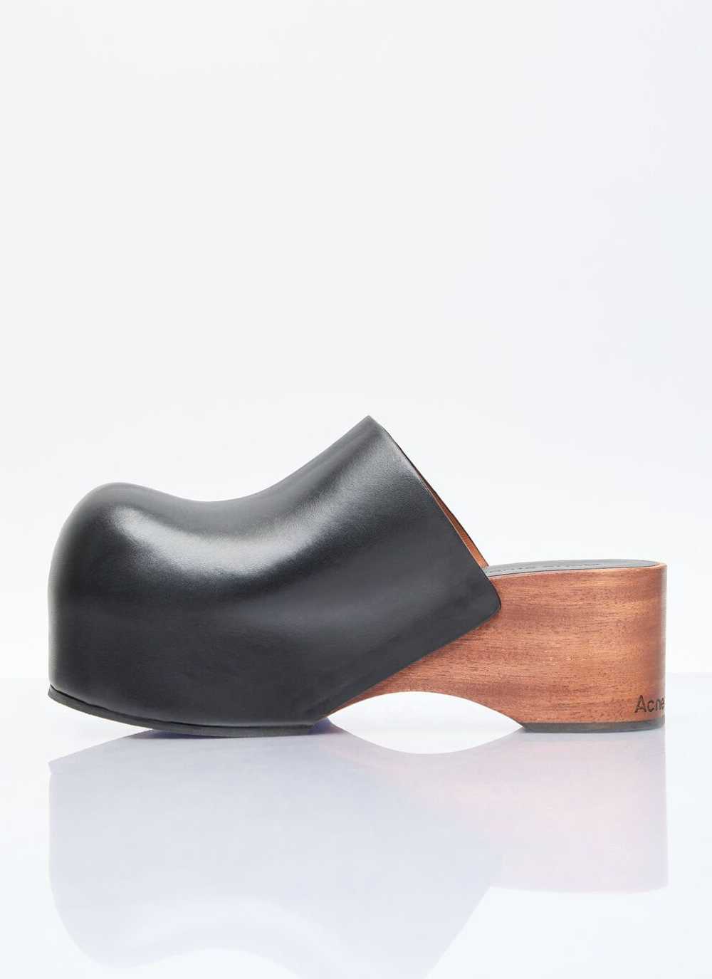 Acne Studios Leather Wood Clogs - image 4