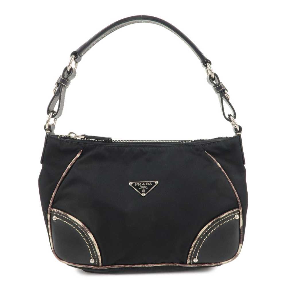 PRADA Nylon Leather One Shoulder Bag NERO Black - image 1