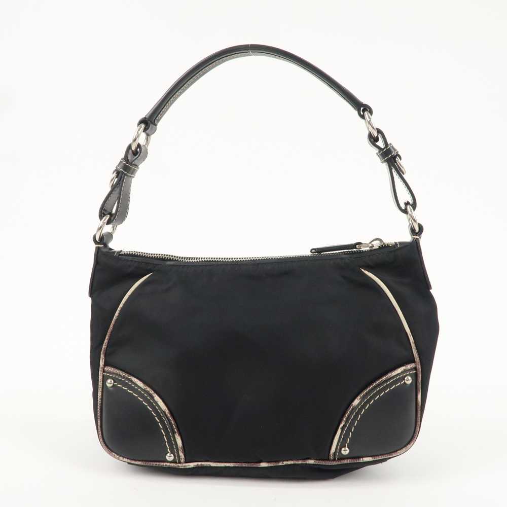 PRADA Nylon Leather One Shoulder Bag NERO Black - image 3