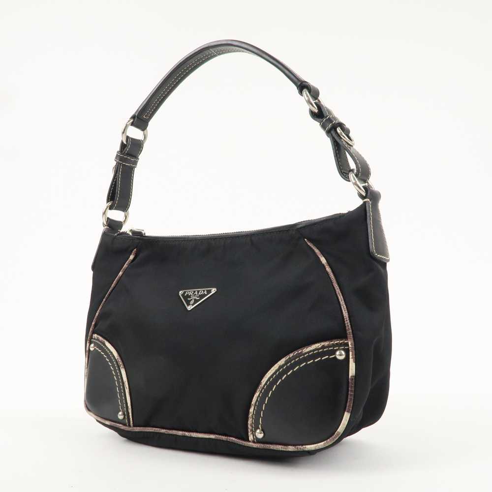 PRADA Nylon Leather One Shoulder Bag NERO Black - image 4