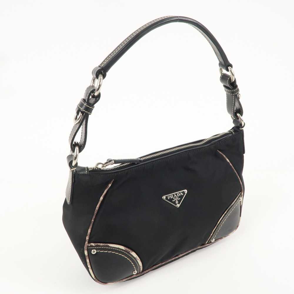 PRADA Nylon Leather One Shoulder Bag NERO Black - image 5