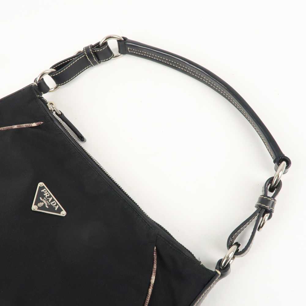 PRADA Nylon Leather One Shoulder Bag NERO Black - image 9