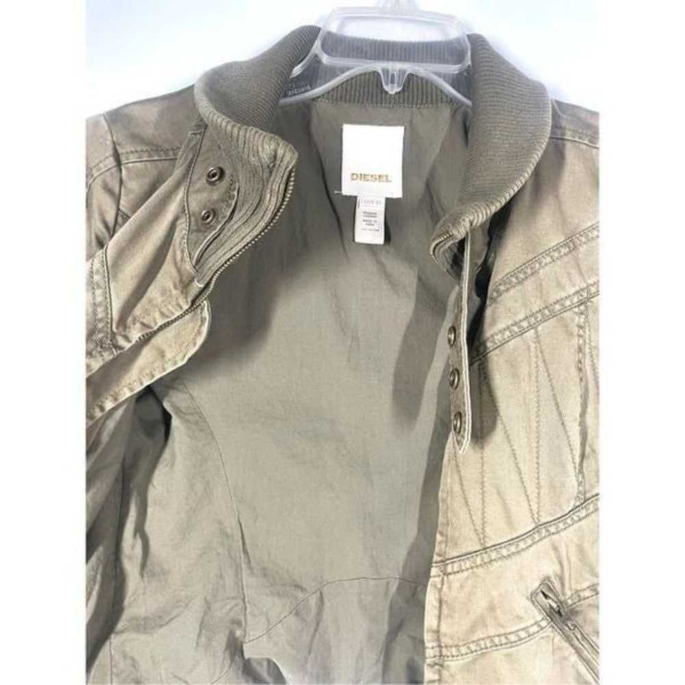 DIESEL Olive Green Cotton Utility Military Jacket… - image 4