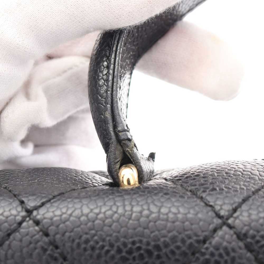 Chanel Matelasse Coco Mark Handbag Caviar Skin Bl… - image 10