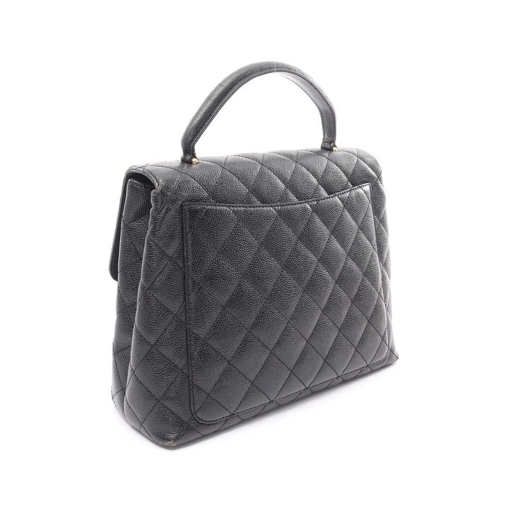 Chanel Matelasse Coco Mark Handbag Caviar Skin Bl… - image 2