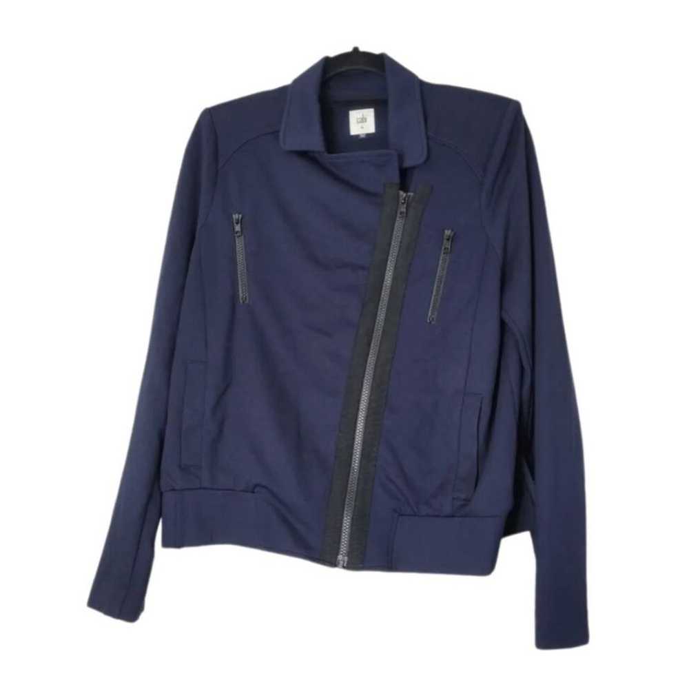 Cabi Chance Asymmetrical Zip-Front Moto Jacket in… - image 2
