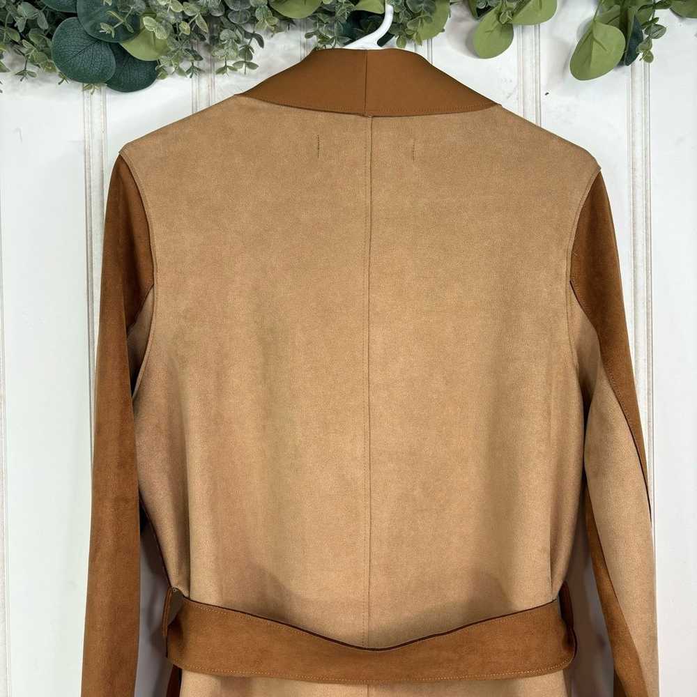 Zara Patchwork Brown Faux Suede Jacket - size S - image 8