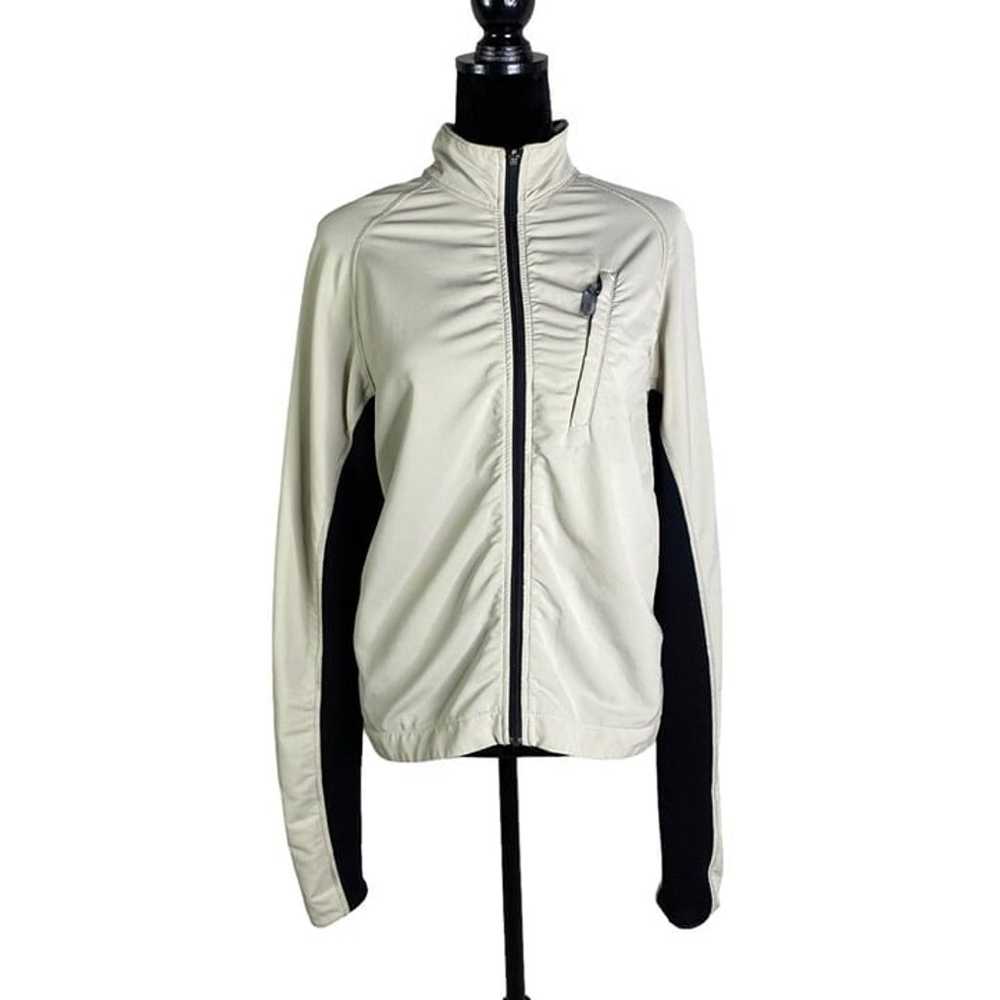 IBEX women’s full zip beige black jacket pockets … - image 1