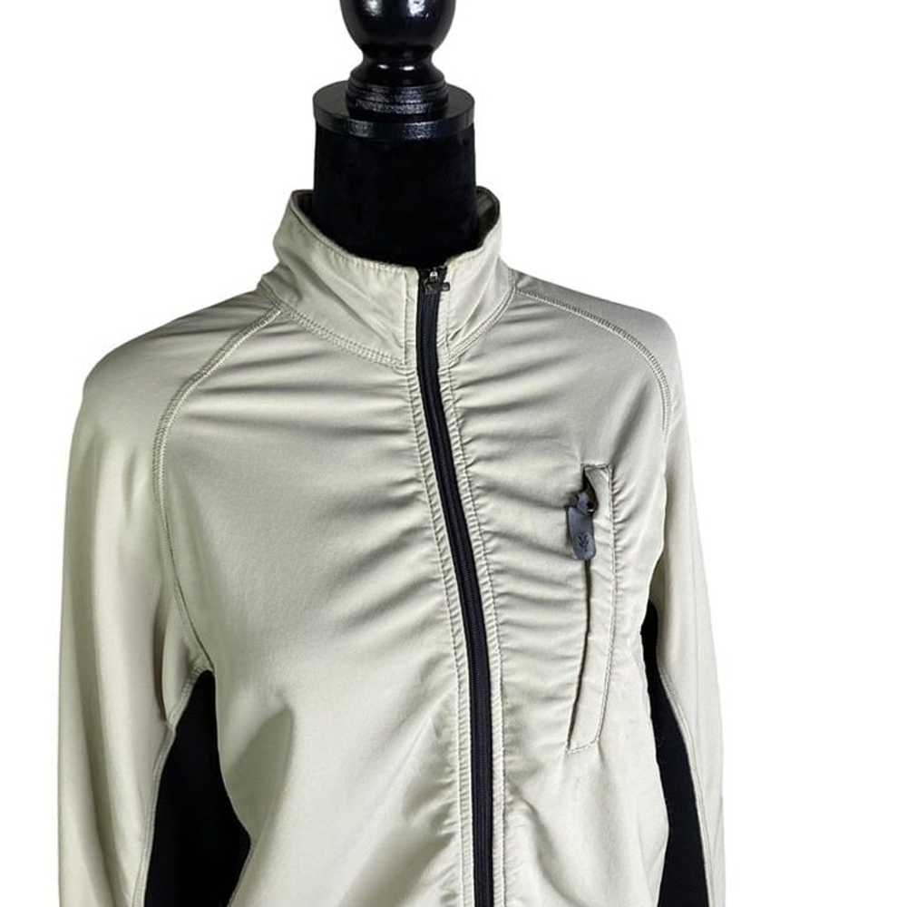 IBEX women’s full zip beige black jacket pockets … - image 4