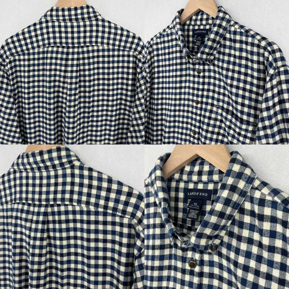 Vintage LANDS' END Shirt Mens XL 17-17.5 Cotton F… - image 4