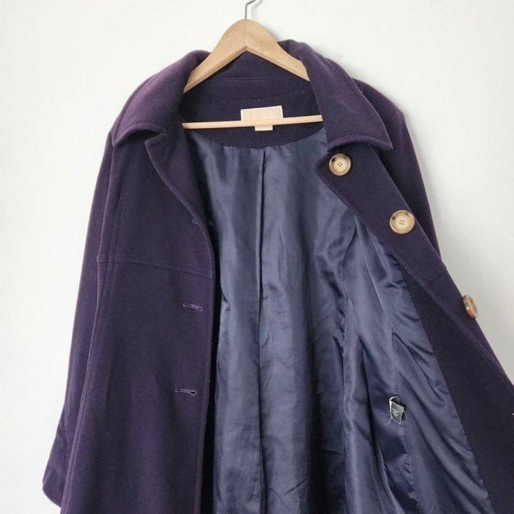 Michael Kors Cashmere Purple Wool Coat Tortoise S… - image 3