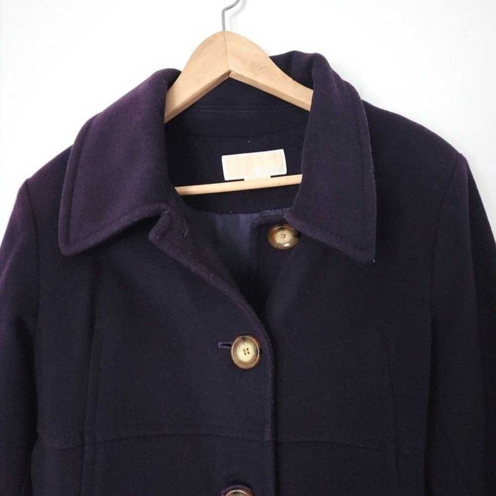 Michael Kors Cashmere Purple Wool Coat Tortoise S… - image 7