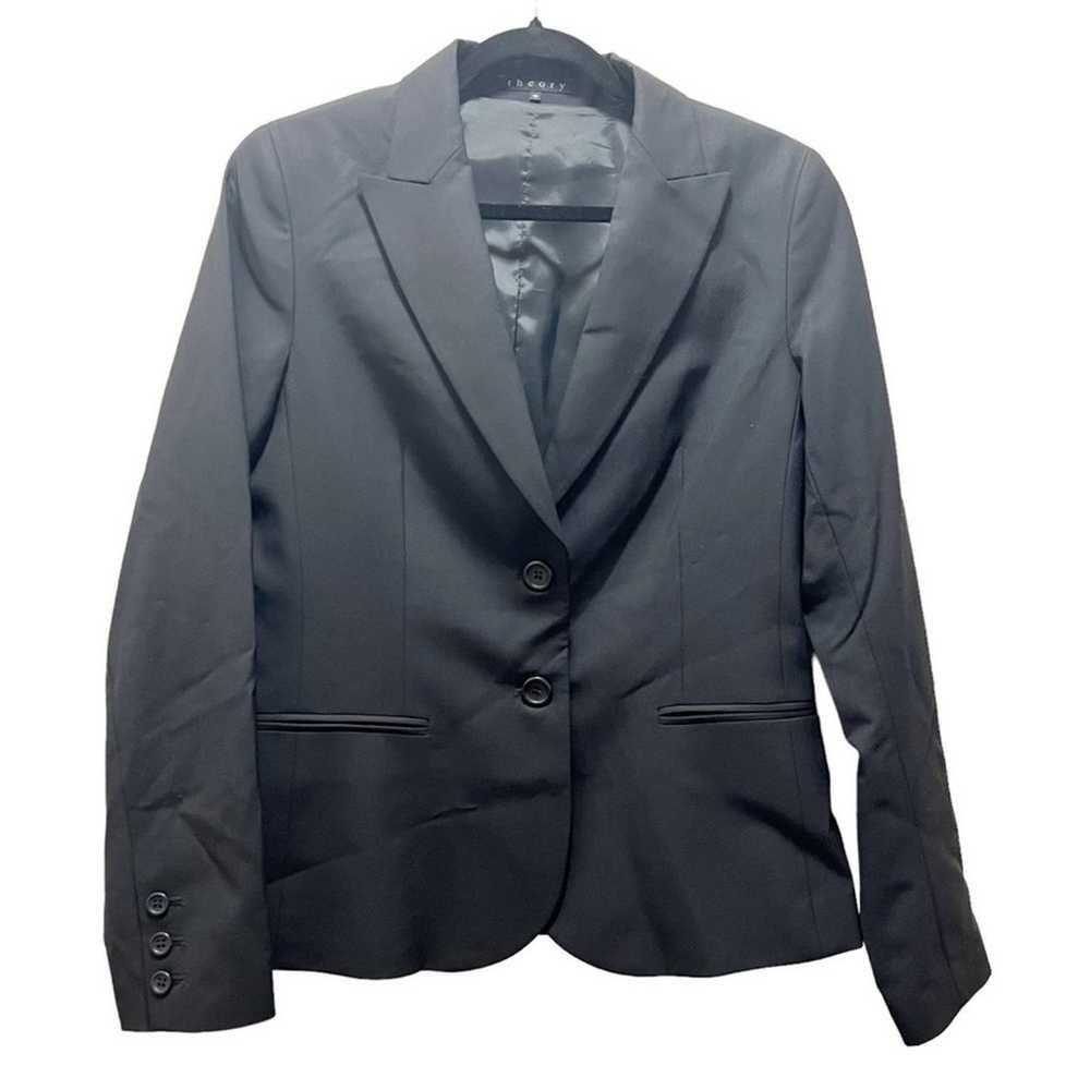 Theory Black Wool Double Button Blazer Business C… - image 3