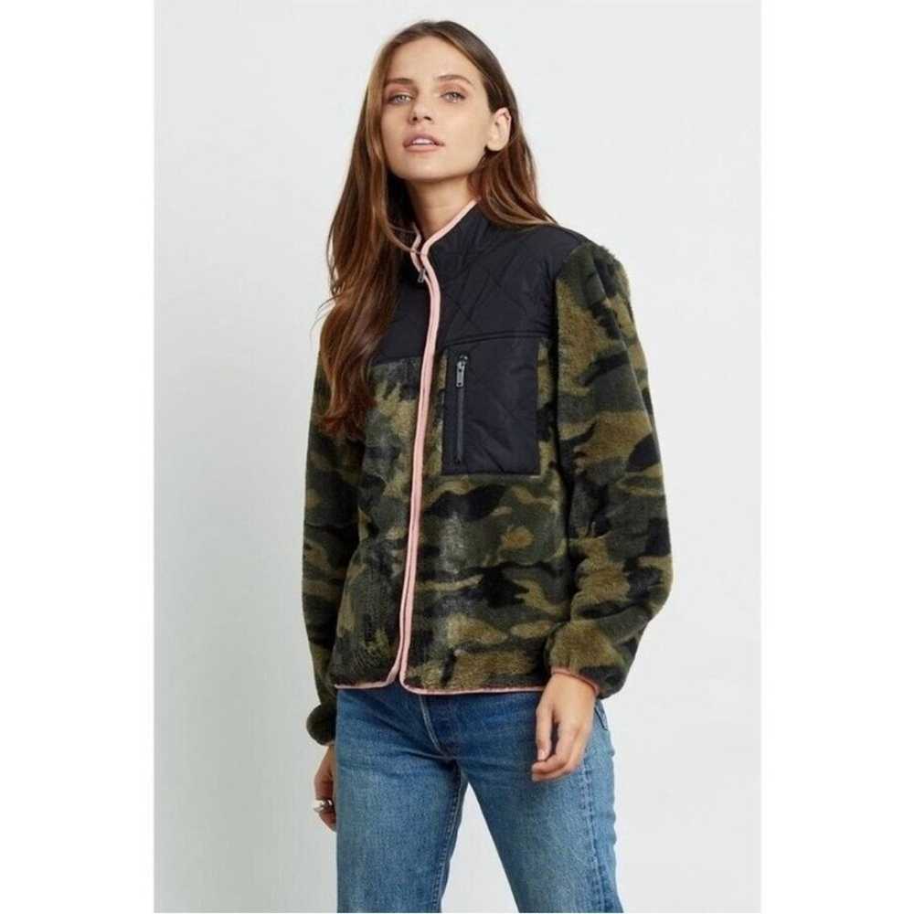 Rails Wesley Green Camo Black and Pink Zip Up Jac… - image 2