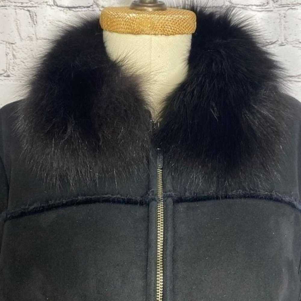 Wilson's Leather Faux Suede Real Fox Fur Removabl… - image 3