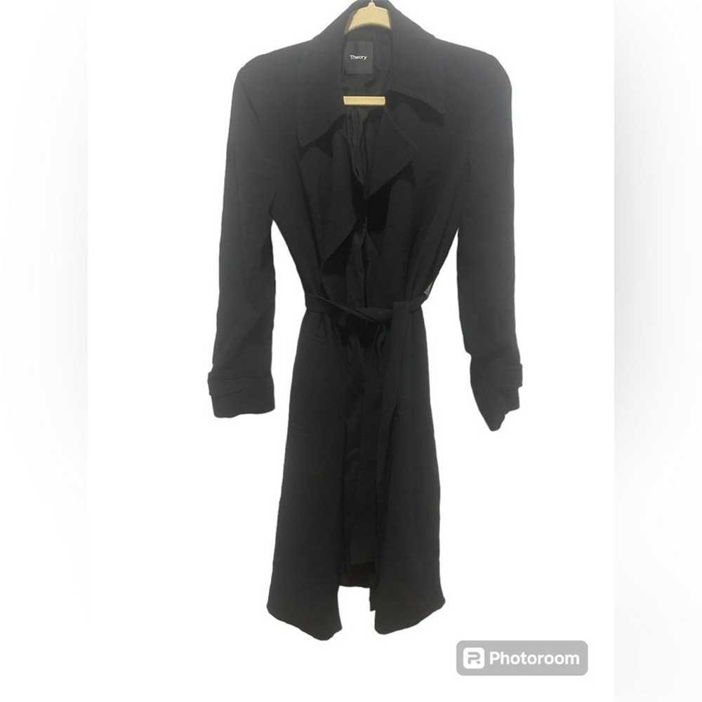 Theory mid length belted coat NWOT size Small - image 1