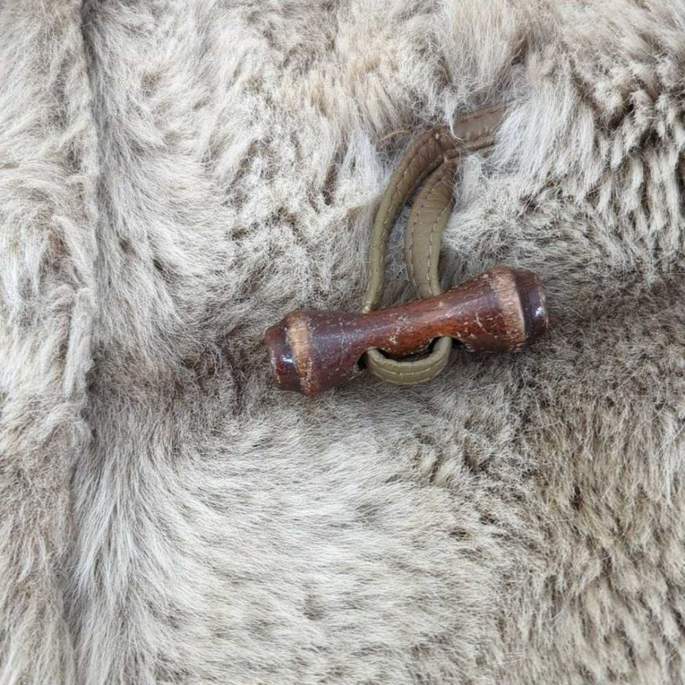 Central Park Zoo Vintage Faux Fur Long Cream Coat… - image 6